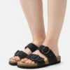Pier One LEATHER - Pantolette Flach - Black -Deutschland Pier One Verkaufs-Shop 40c25ee8af9b40b2918608ae33b58eda
