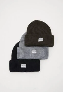 Pier One UNISEX 3 PACK - Mütze - Black/dark Grey/off-white -Deutschland Pier One Verkaufs-Shop 9564f57036ed4fc88176a8b2b7fa6091