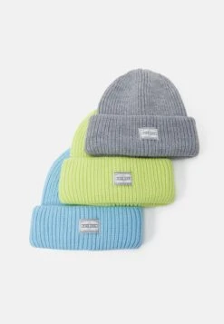Pier One UNISEX 3 PACK - Mütze - Grey, Neon Green, Light Blue -Deutschland Pier One Verkaufs-Shop a6d4d1e9448d49d29e1f261472915c8c 1