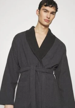 Pier One SHAWL TOWEL BATHROBE - Bademantel - Dark Grey -Deutschland Pier One Verkaufs-Shop aedd72cbd7d04b83bcef8a6c104e08f9