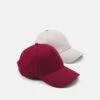 Pier One UNISEX 2 PACK - Cap - Light Grey/berry -Deutschland Pier One Verkaufs-Shop dc135ddce2ca4d6ea4c07bf8c622a918