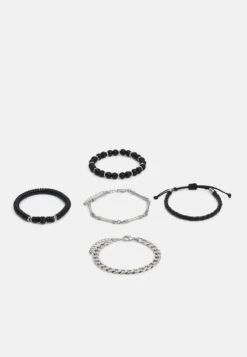 Pier One 5 PACK - Armband - Silver-coloured, Black -Deutschland Pier One Verkaufs-Shop de06228a4ecd40d48ae078a71578fdd3 2