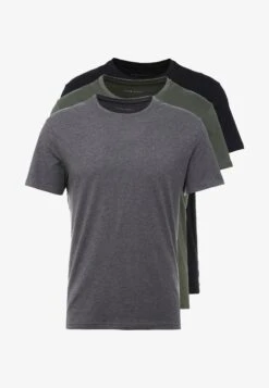 Pier One 3 PACK - T-Shirt Basic - Black/grey/green -Deutschland Pier One Verkaufs-Shop df840033a7f04afda15f16c48ba7762b