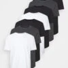 Pier One 7 PACK - T-Shirt Basic - Mottled Dark Grey/white/black -Deutschland Pier One Verkaufs-Shop e7f6e83a5fc54fbaaa5e7624e6a8a452