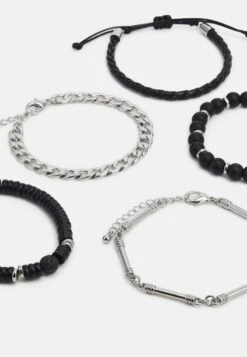 Pier One 5 PACK - Armband - Silver-coloured, Black -Deutschland Pier One Verkaufs-Shop e7fdb58dc0d346889d43460456586028