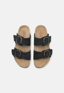 Pier One LEATHER - Pantolette Flach - Black -Deutschland Pier One Verkaufs-Shop f762b063845c4843883c27c4f0d2172d