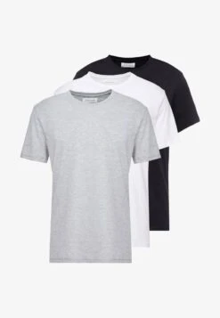 Pier One 3 PACK - T-Shirt Basic - White/black/light Grey -Deutschland Pier One Verkaufs-Shop f785e71fb58e4e639608a247ef343f6c
